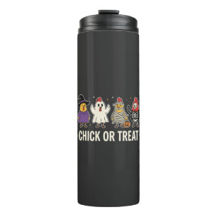 Halloween Kuiken of Behandeling Grappig Kip Kostuu Thermosbeker