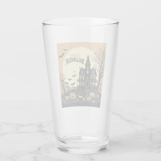  Halloween kunst Glas (Achterkant)