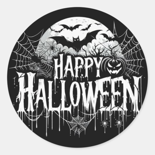  Halloween kunst Ronde Sticker (Voorkant)