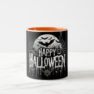 Halloween kunst Tweekleurige Koffiemok