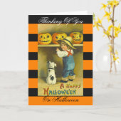 Halloween kunst Wenskaarten Kaart (Gele Bloem)