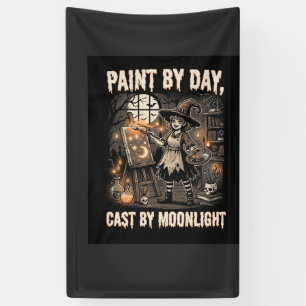 Halloween Kunstenaar Heks Magie Spandoek