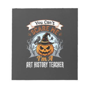 Halloween Kunstgeschiedenis Leraar Pompoen Design Notitieblok