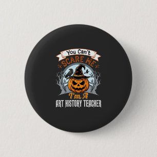 Halloween Kunstgeschiedenis Leraar Pompoen Ontwerp Ronde Button 5,7 Cm