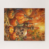 Halloween kunstpuzzel legpuzzel (Horizontaal)
