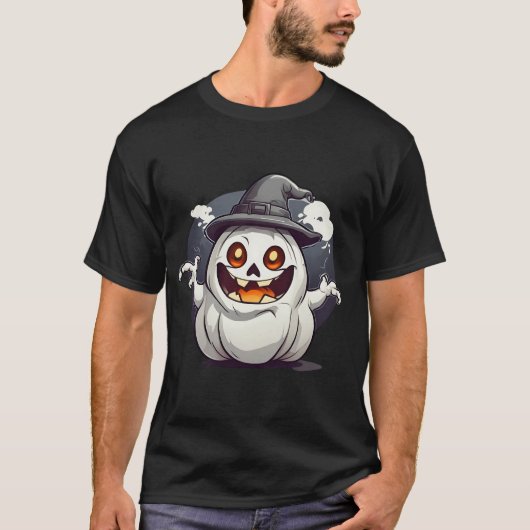 Halloween Kürbis Geist T-shirt (Voorkant)