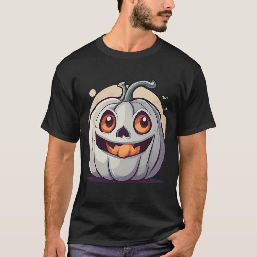 Halloween Kürbis Geist T-shirt (Voorkant)