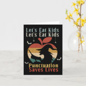 Halloween Laat Kinderen Eten Grappige Engelse Lera Kaart (Gele Bloem)