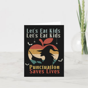 Halloween Laat Kinderen Eten Grappige Engelse Lera Kaart