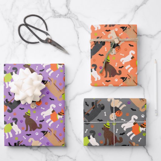 Halloween Labradoodle/Goldendoodle Inpakpapier Vel (Voorkant)