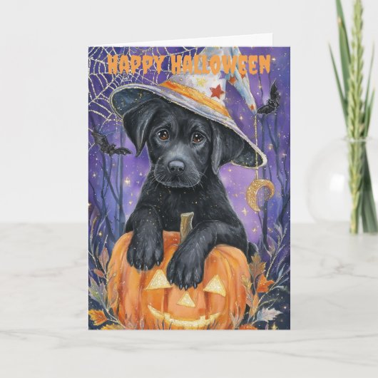 Halloween Labrador Dog Feestdagen Kaart (Voorkant)