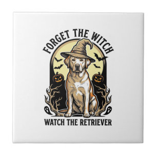 Halloween Labrador Heks Vintage Retriever Hond Des Tegeltje
