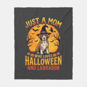 Halloween Labrador Moeder Heks Hond Ontwerp_1 Fleece Deken