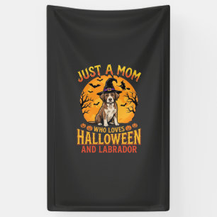 Halloween Labrador Moeder Heks Hond Ontwerp_1 Spandoek