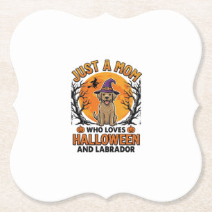 Halloween Labrador Moeder Vintage Hond Design_1 Kartonnen Onderzetters
