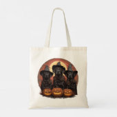 Halloween Labrador Retriever Honden Heksenhonden P Tote Bag (Achterkant)