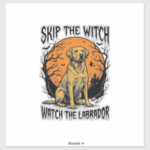 Halloween Labrador Shirt met griezelige hondwaarsc Sticker