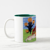 Halloween Labradors! Tweekleurige Koffiemok (Links)