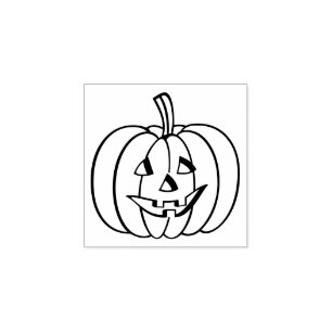 Halloween lachende pompoen leuk Kinder DIY kunst a Rubberstempel
