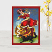  Halloween Lady in Red Kaart (Gele Bloem)