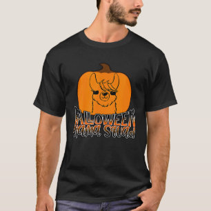 Halloween Lama Pompoen Lama Troepen T-shirt