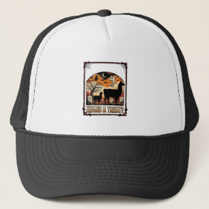 Halloween Lama Shirt Griezelige Behandeling Kerkho Trucker Pet