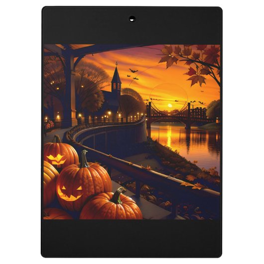 Halloween Landschap Twee Klembord (Achterkant)