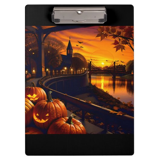 Halloween Landschap Twee Klembord (Voorkant)