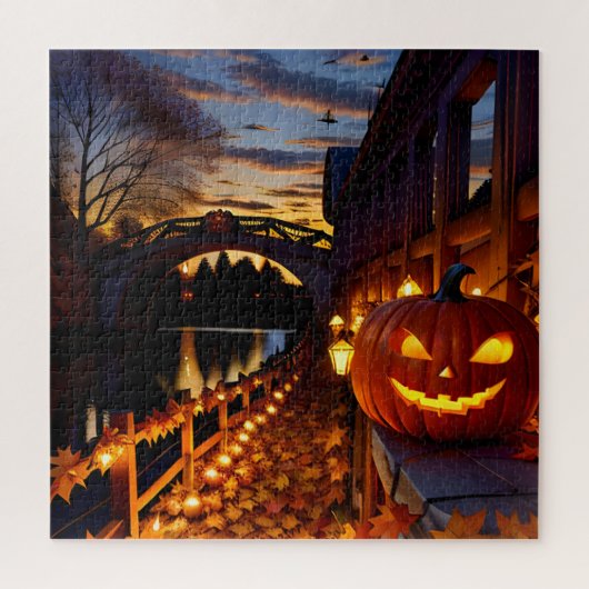 Halloween Landschap Vier Legpuzzel (Verticaal)