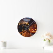 Halloween Landschap Vier Ronde Klok (Huis)