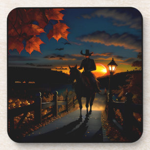 Halloween Landschap Zeven Bier Onderzetter