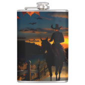 Halloween Landschap Zeven Heupfles (Voorkant)