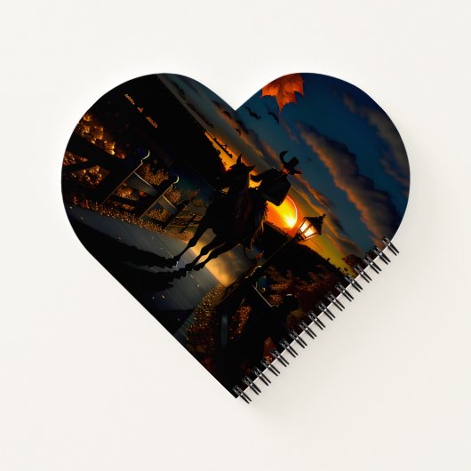 Halloween Landschap Zeven Notitieboek (Achterkant)