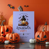 Halloween Lantaarn, Baths & Spider Party Uitnodigi Kaart