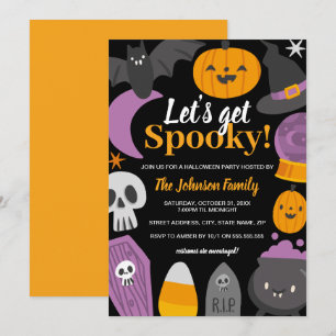 Halloween Laten we een enge Party doen Kaart