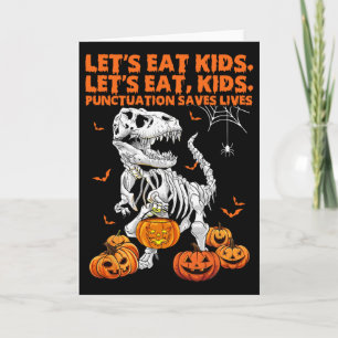 Halloween Laten we kinderen eten Interpunctie redt Kaart
