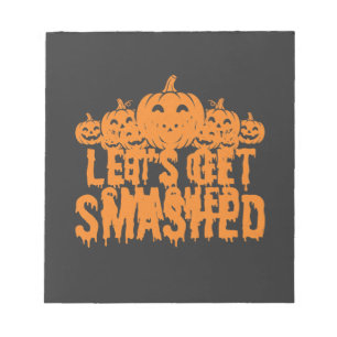 Halloween Laten we Pompoen Smaschen Notitieblok