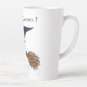Halloween Latte Mug Sorcière Citrouille Voler Broo (Droite)