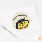 HALLOWEEN LAZY BLACK CAT autocollants (Enveloppe)