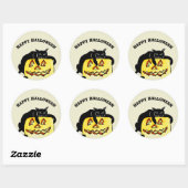 HALLOWEEN LAZY BLACK CAT autocollants (Feuille)