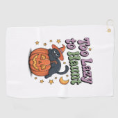 Halloween Lazy Ghost Golfhanddoek (Horizontaal)