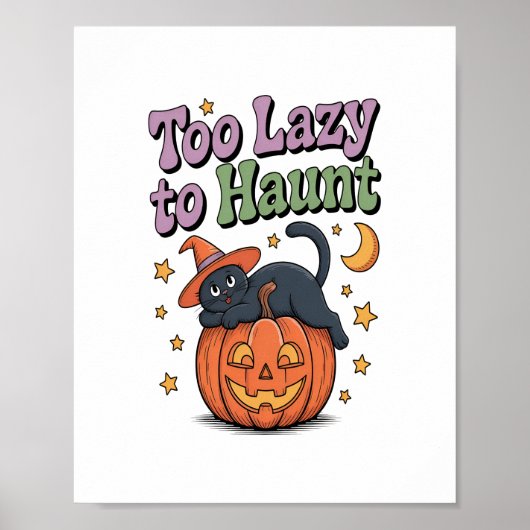 Halloween Lazy Ghost Poster (Voorkant)