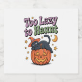 Halloween Lazy Ghost Sparkling Wijnetiket (Enkel label)