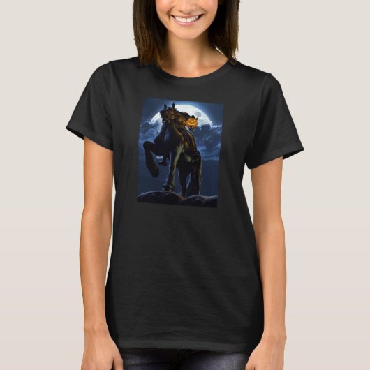 Halloween - le T-shirt de femmes de cavalier sans (Devant)
