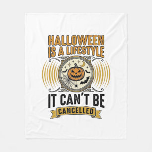 Halloween Leefstijl Vintage Pompoen Typografie Des Fleece Deken