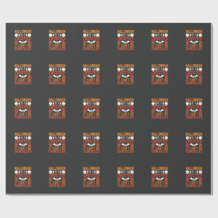 Halloween Leefstijl Vleermuis Pompoen Typografie V Cadeaupapier