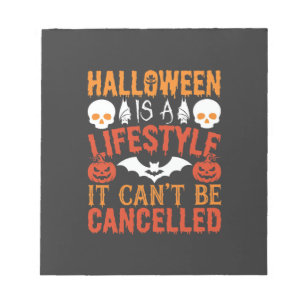 Halloween Leefstijl Vleermuis Pompoen Typografie V Notitieblok