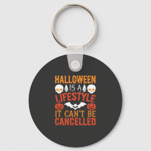 Halloween Leefstijl Vleermuis Pompoen Typografie V Sleutelhanger