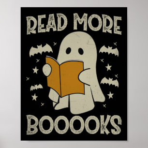 Halloween Lees Verder Boeken Grappig spook lezen B Poster