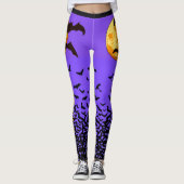 Halloween Leggings aanpassen vleermuizen volle maa (Voorkant)